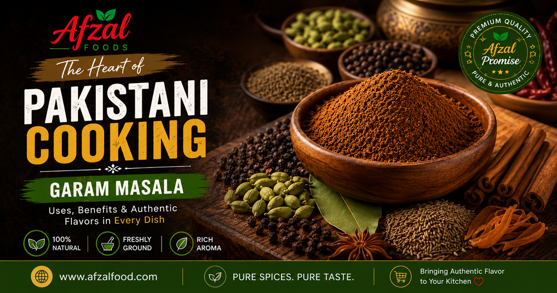 Authentic Garam Masala Powder used in traditional Pakistani cooking by Afzal Foods